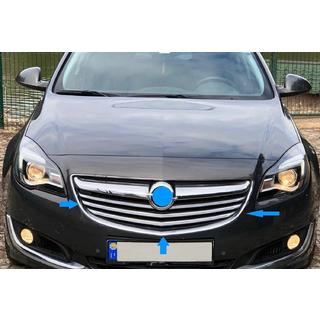 Okrasne letvice za masko (2014-2017, nerjavno jeklo) Opel Insignia 2008–2017 fotografija 3