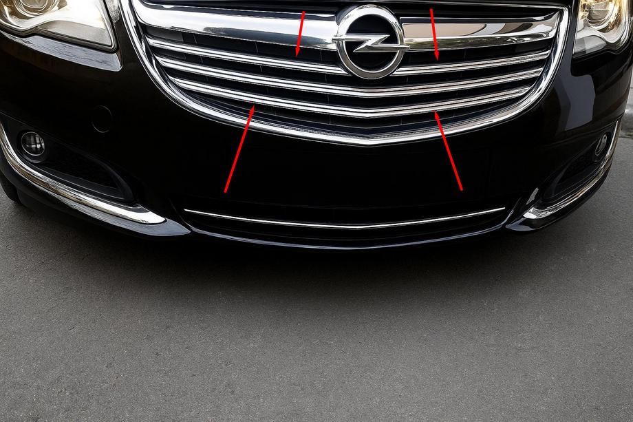 Opel Insignia 2008–2017 Okrasne letvice za masko (2014-2017, nerjavno jeklo) Image