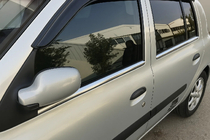Renault Clio II 1998–2005 Zunanje okenske letve (HB, 4 kos, nerjaveče jeklo) fotografija 2
