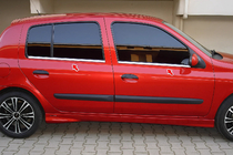 Renault Clio II 1998–2005 Zunanje okenske letve (HB, 4 kos, nerjaveče jeklo) fotografija 1