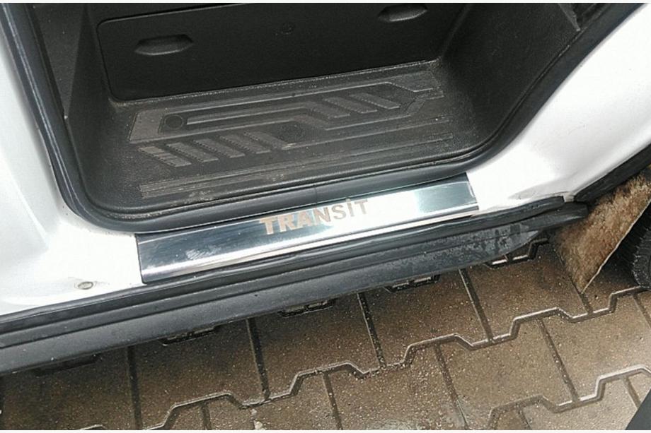 Ford Transit 2014– Zaščitne letve pragov (2 kos, nerjaveče jeklo) Image