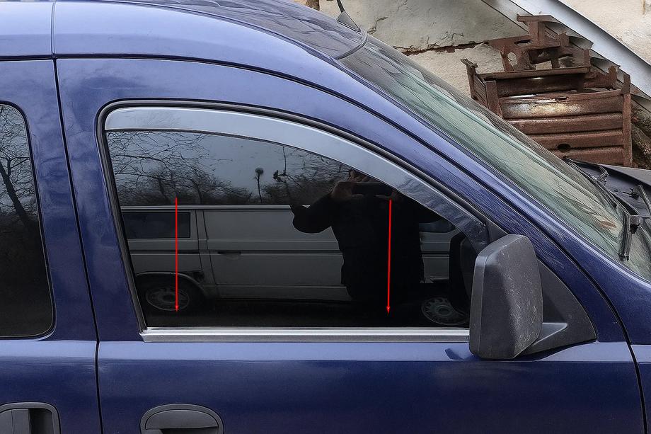 Opel Combo 2002–2012 Letvica stekla (2 kos, nerjavno jeklo) Fotografija 1