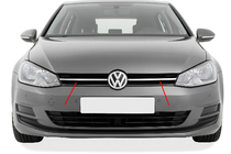 Volkswagen Golf 7/E-Golf 2012–2020 Nerjaveča obloga rešetke (zgoraj) fotografija 3
