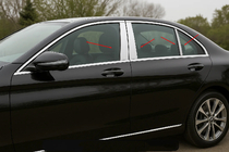 Mercedes C-class W205 2014–2021 Nerjaveče obloge stebričkov vrat (6 kos) fotografija 1