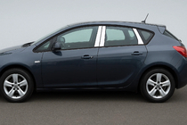 Opel Astra J 2009–2015 Kromirani pokrovi stebričkov vrat (HB/SD) (6 kos, nerjaveče jeklo) fotografija 1