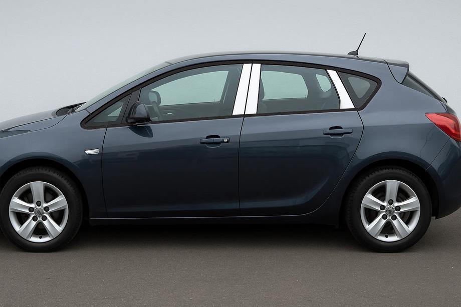 Opel Astra J 2009–2015 Kromirani pokrovi stebričkov vrat (HB/SD) (6 kos, nerjaveče jeklo) Image