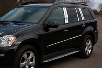 Mercedes GL class X164 2006–2012 Kromirane obloge vratnih stebričkov (10 kos, nerjaveče jeklo) fotografija 1