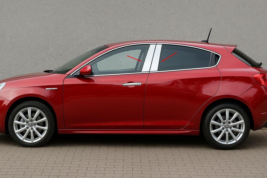 Alfa Romeo Giulietta 2010–2020 Nerjaveči pokrovi stebričkov vrat (4 kos) Image