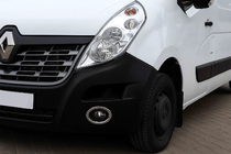 Renault Master 2011–2023 Kromirani okrasni pokrovi meglenk Carmos (2 kosa, nerjaveče jeklo) fotografija 1