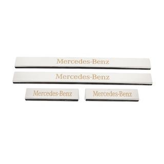 Vstopne letve pragov Carmos (4 kosi, nerjaveče jeklo) Mercedes razred C W204 2007–2015 fotografija 1