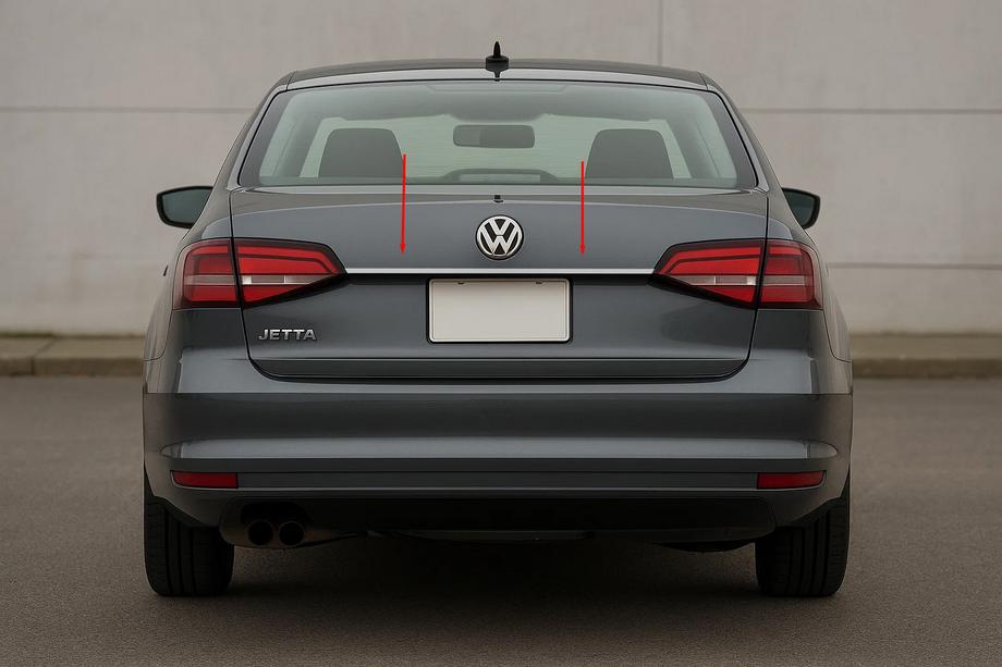 Volkswagen Jetta 2011–2018 Letvica nad registrsko tablico (Carmos, nerjaveče jeklo) Image