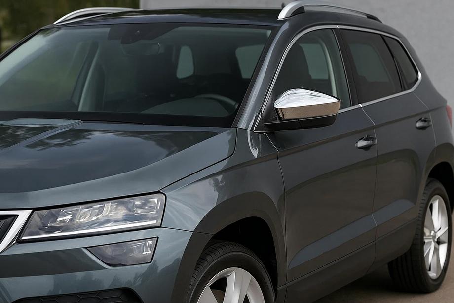 Skoda Karoq 2018– Pokrovi ogledal (2 kos, nerjaveče jeklo) Carmos Image