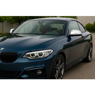 Pokrovi ogledal (2 kos, nerjaveče jeklo) Carmos BMW serija 2 F22/F23 2014–2021 fotografija 3