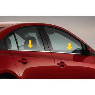 Zunanje okenske obrobe (Sedan, 4 kos, nerjaveče jeklo) Renault Symbol 1999–2008 fotografija 1