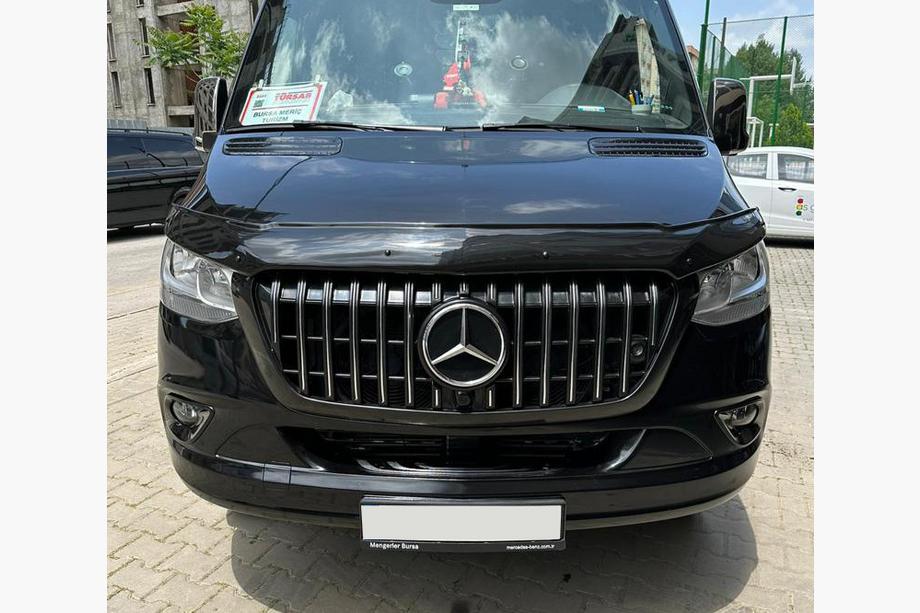 Mercedes Sprinter W907/W910 2018– Sprednja maska hladilnika Chrome Eco (cenovno ugoden pokrov) Image