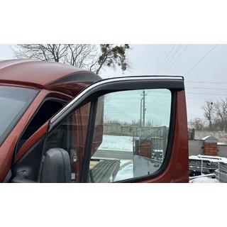 Okenski vetrni deflektorji (2 kos, EuroCap, Chrome) Volkswagen Crafter 2006–2016 fotografija 1