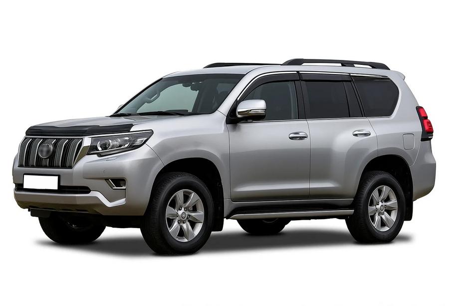 Toyota Land Cruiser Prado 150 2009–2023 Okenski vetrni deflektorji s kromiranim okrasnim trakom Niken Luxury (6 kos) Image