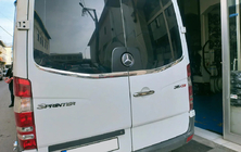 Mercedes Sprinter W906 2006–2018 Obroba zadnjega stekla Carmos (2 kos, nerjavno jeklo) fotografija 3