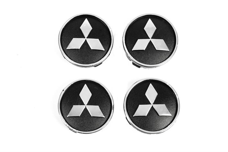 Mitsubishi Sredinski pokrovčki platišč črni mit5955tur-b (59 mm x 55 mm, 4 kosi) Image