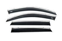 Kia Sorento II XM 2009–2014 Vetrni deflektorji oken s kromirano letvico (4 kos, Niken) fotografija 4