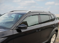 Skoda Kamiq 2019– Vetrni deflektorji oken s kromirano letvico (2019-2023, 4 kos, Niken) fotografija 1