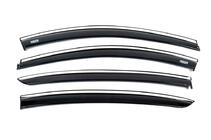 Renault Fluence 2009–2016 Vetrni deflektorji oken s kromirano letvico (4 kos, Niken) fotografija 2
