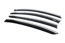 Renault Fluence 2009–2016 Vetrni deflektorji oken s kromirano letvico (4 kos, Niken) fotografija 7