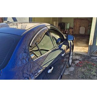 Vetrni deflektorji oken s kromirano letvico (4 kos, Niken) Renault Fluence 2009–2016 fotografija 3