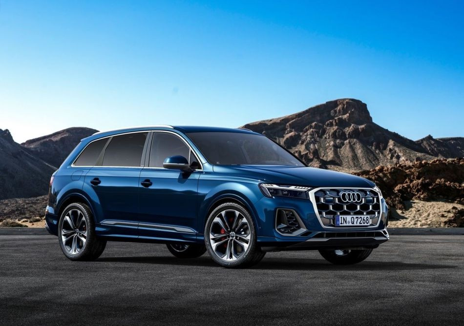 Test Audi Q7 2024: prenovljen visokotehnološki SUV