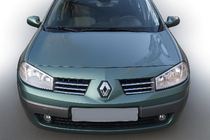Renault Megane II 2004–2009 Letvice za masko (model 2004-2006, 6 kos, nerjaveče jeklo) Carmos - turško nerjaveče jeklo fotografija 1