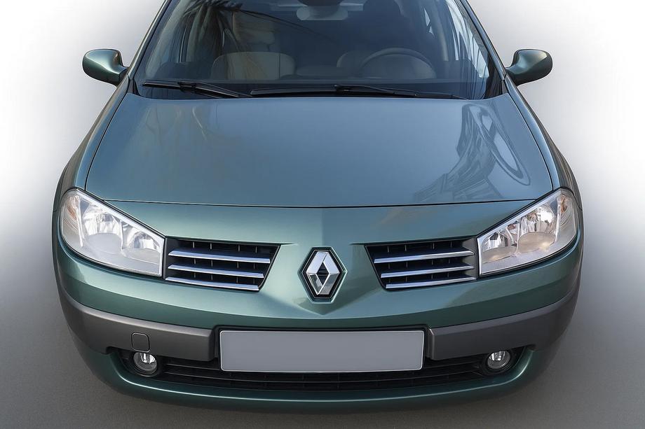 Renault Megane II 2004–2009 Letvice za masko (model 2004-2006, 6 kos, nerjaveče jeklo) Carmos - turško nerjaveče jeklo Image