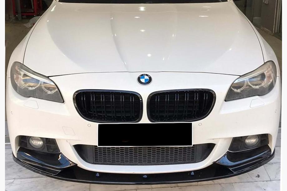 BMW serija 5 F10/F11 2010–2016 Lip spojler sprednjega odbijača DPT Lip V-2 (za M-Performance, črna visok sijaj) Fotografija 1