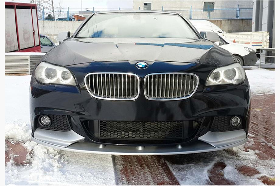 BMW serija 5 F10/F11 2010–2016 Lip spojler sprednjega odbijača DPT Lip V-2 (za M-Performance, črna visok sijaj) Fotografija 5