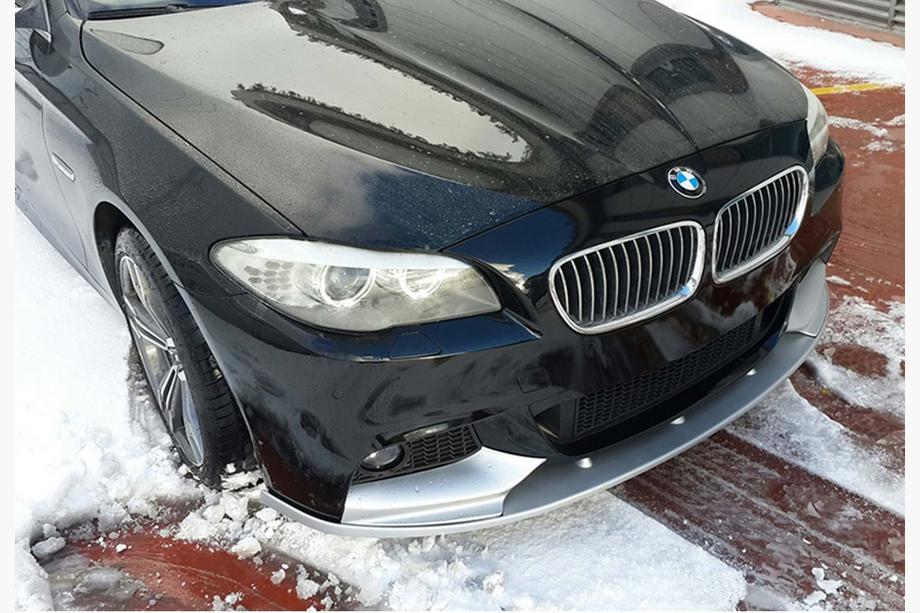 BMW serija 5 F10/F11 2010–2016 Lip spojler sprednjega odbijača DPT Lip V-2 (za M-Performance, črna visok sijaj) Fotografija 2
