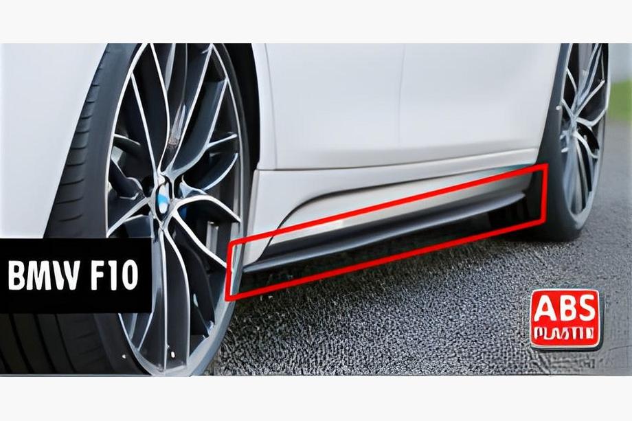 BMW serija 5 F10/F11 2010–2016 DPT V-2 podaljški pragov (za M-Sport/M5 pragove, črna visok sijaj) Fotografija 1