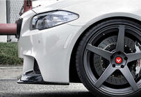 BMW serija 5 F10/F11 2010–2016 Lip spojler prednjega odbijača DPT Lip V-3 (za M-Performance, sijajno črna) fotografija 6