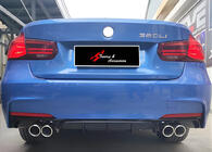 BMW serija 3 F30/F31 2012–2019 Zadnji difuzor DPT V-2 (za M Performance, sijajno črna) fotografija 1