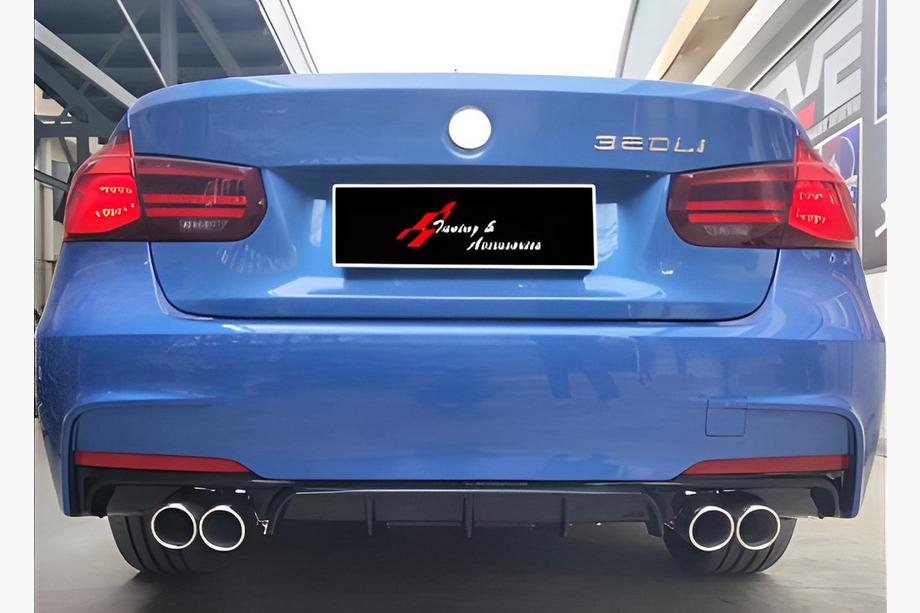 BMW serija 3 F30/F31 2012–2019 Zadnji difuzor DPT V-2 (za M Performance, sijajno črna) Image