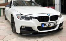 BMW serija 3 F30/F31 2012–2019 DPT Lip spojler ustnice sprednjega odbijača (za M-Performance, sijajno črna) fotografija 1