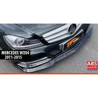 Lip spojler sprednjega odbijača DPT V1 (2011-2015, črna sijaj) Mercedes razred C W204 2007–2015 fotografija 1