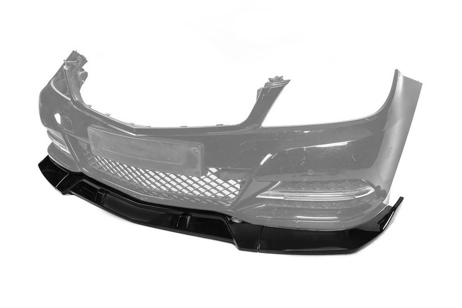Mercedes razred C W204 2007–2015 Lip spojler sprednjega odbijača DPT V1 (2011-2015, črna sijaj) Fotografija 2