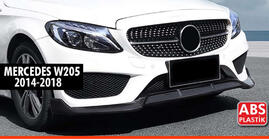 Mercedes C-class W205 2014–2021 Lip spojler sprednjega odbijača DPT V1 (2014-2018, samo za AMG-Line, sijajno črna) fotografija 1