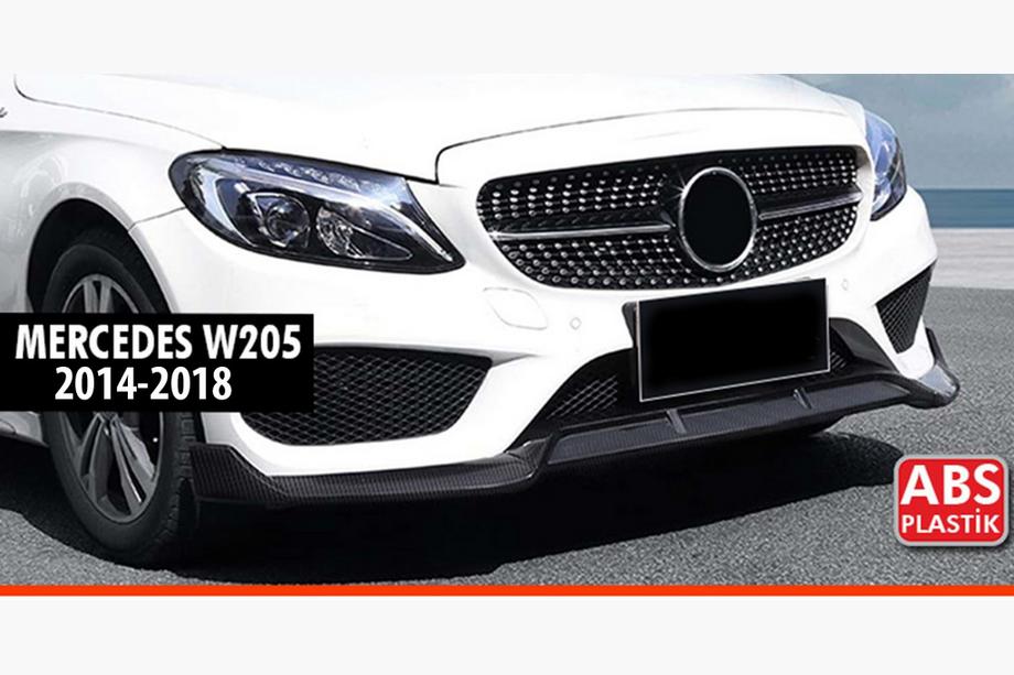 Mercedes C-class W205 2014–2021 Lip spojler sprednjega odbijača DPT V1 (2014-2018, samo za AMG-Line, sijajno črna) Image