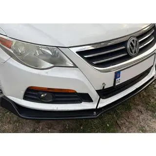 Univerzalni sprednji lip spojler DPT V-2 (ABS, črna visok sijaj) fotografija 2