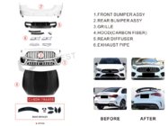 Mercedes A-class W177 2018– AMG A45 karoserijski komplet (type-B) fotografija 2