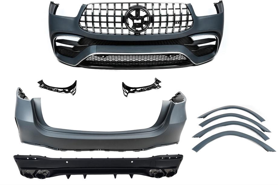 Mercedes GLE W167 2018– Komplet karoserijskih dodatkov AMG GLE53 2018-Design (s polnim zadnjim odbijačem) Image
