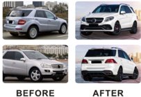 Mercedes ML W164 2005–2011 Komplet za facelift za W166 GLE63 AMG fotografija 3