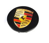 Porsche Sredinski pokrovček platišča 76/71 mm črn (1 kos) fotografija 1