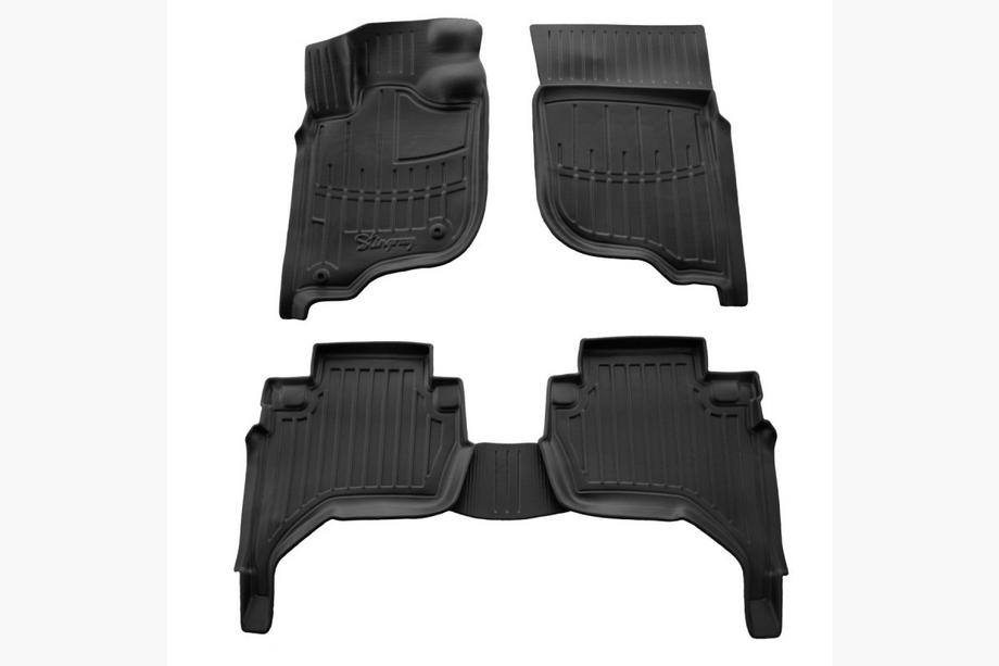 Mitsubishi L200 2006–2015 Stingray 3D gumijasti tepihi za kabino (EU, KAOT, 5 kos) Image