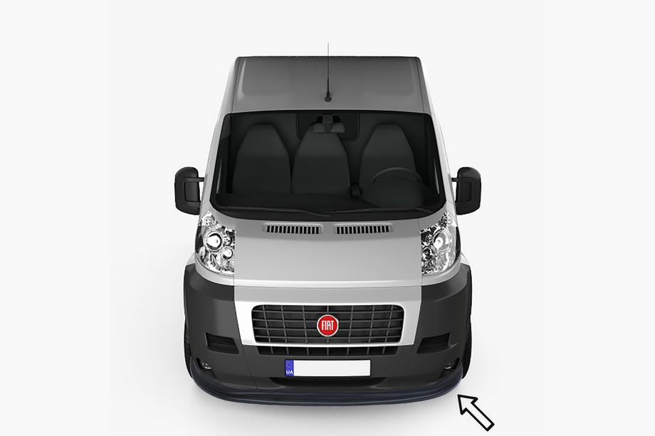 Fiat Ducato 2006–2025 Sprednji lip spojler ESA (2006-2013, črna) Image